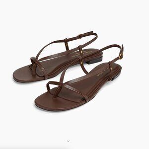 Rag & Bone Giselle Strappy Leather Sandals Dark Mocha 38.5 NEW